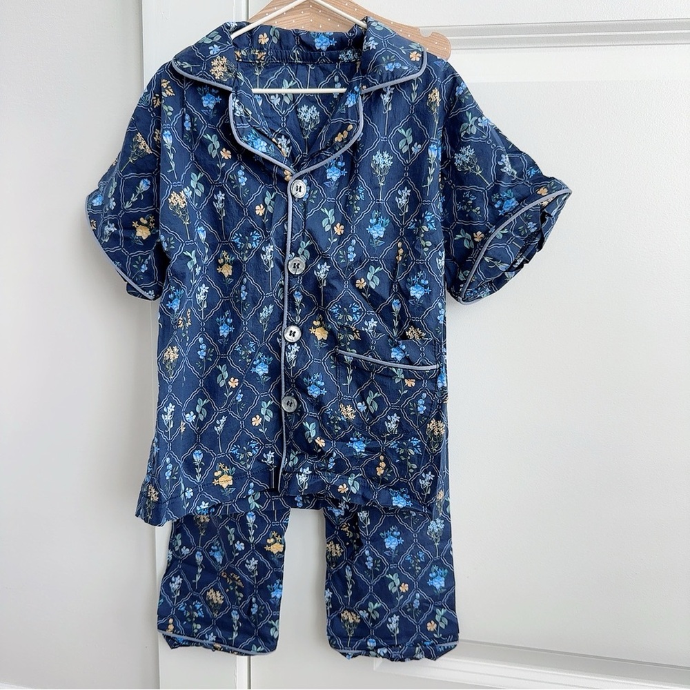 Blue Floral Kids Pajamas